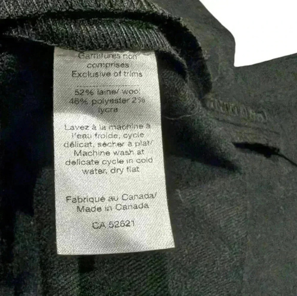 Melow par Melissa Bolduc Dress Black Wool Blend Boat Neck Women's size Large - Picture 9 of 10